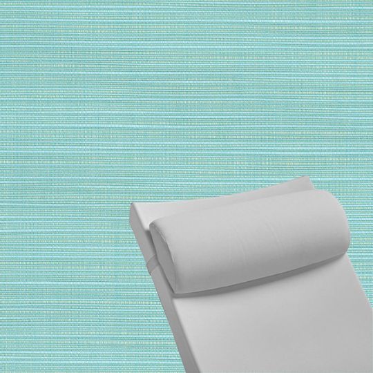 Contoured Outdoor Head Rest Pillow in Dupione Celeste Sunbrella® Fabric
