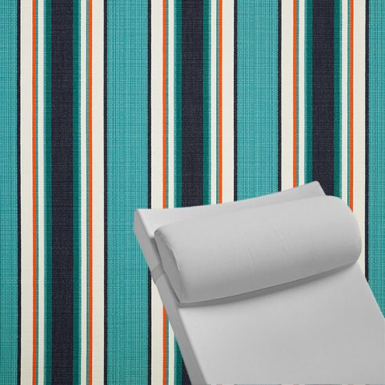 Contoured Outdoor Head Rest Pillow in Token Surfside Sunbrella® Fabric