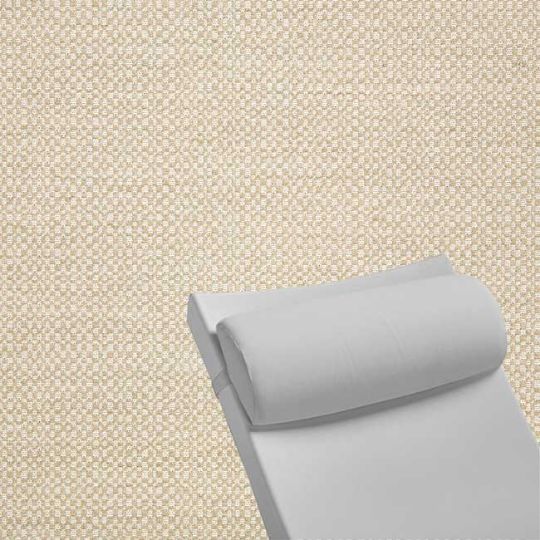 Contoured Outdoor Head Rest Pillow in Action Linen Sunbrella® Fabric
