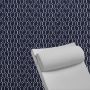 Contoured Outdoor Head Rest Pillow in Adaption Indigo Sunbrella® Fabric