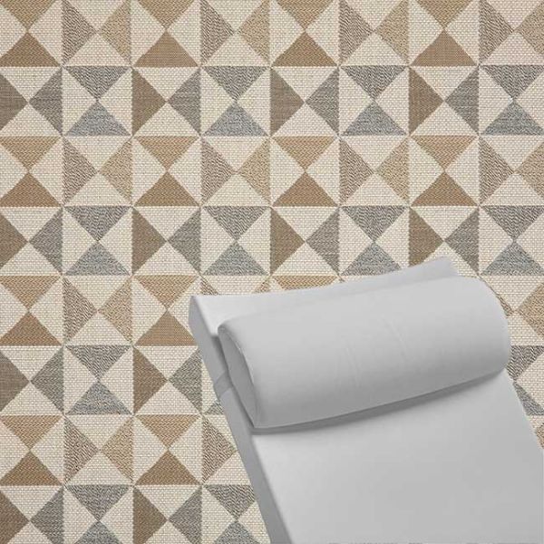 Contoured Outdoor Head Rest Pillow in Array Dune Sunbrella® Fabric