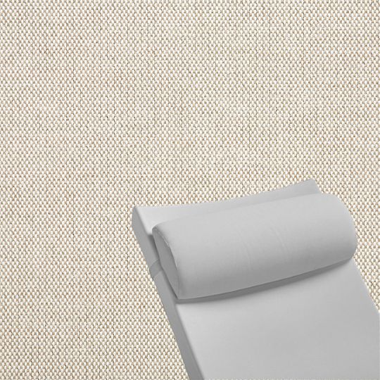 Contoured Outdoor Head Rest Pillow in Blend Linen Sunbrella® Fabric