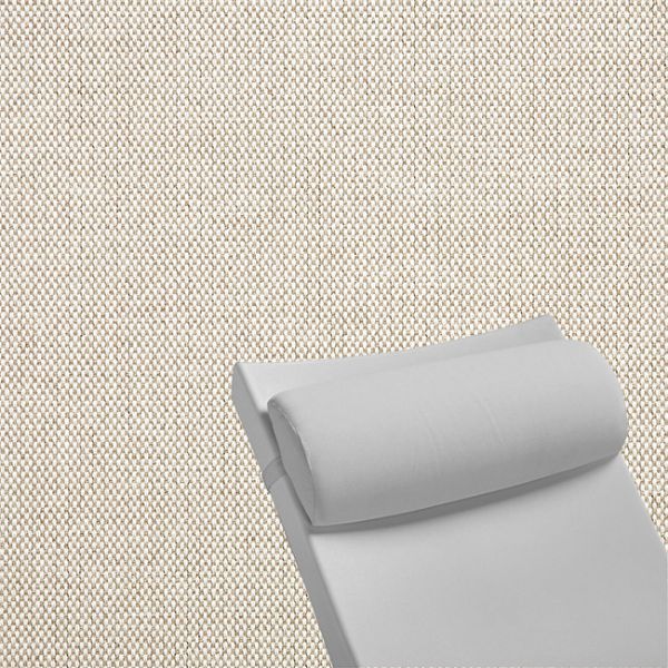 Contoured Outdoor Head Rest Pillow in Blend Linen Sunbrella® Fabric