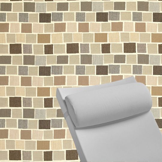 Contoured Outdoor Head Rest Pillow in Blox Slate Sunbrella® Fabric