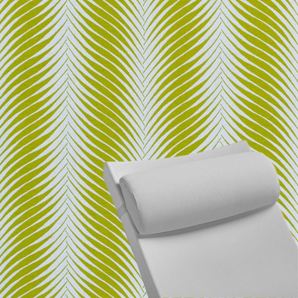 Contoured Outdoor Head Rest Pillow in Clock Out Frond Sunbrella® Fabric