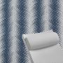 Contoured Outdoor Head Rest Pillow in Clock Out Indigo Sunbrella® Fabric