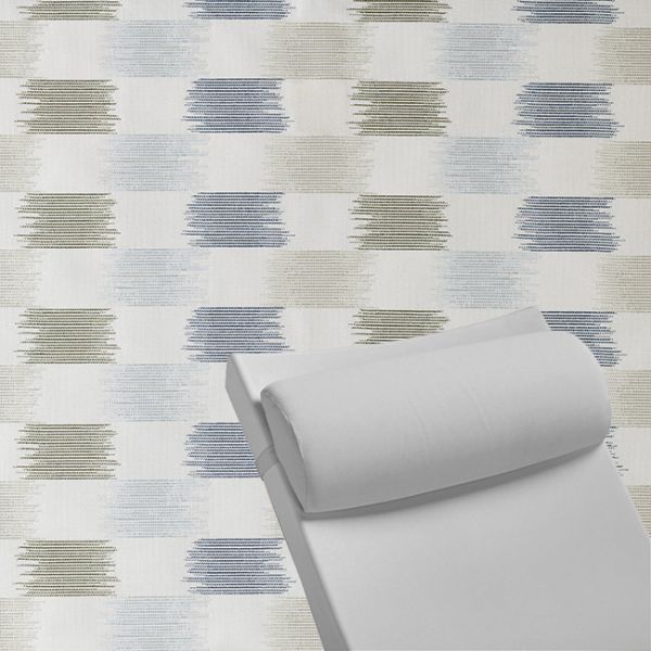 Contoured Outdoor Head Rest Pillow in Dream Mist Sunbrella® Fabric