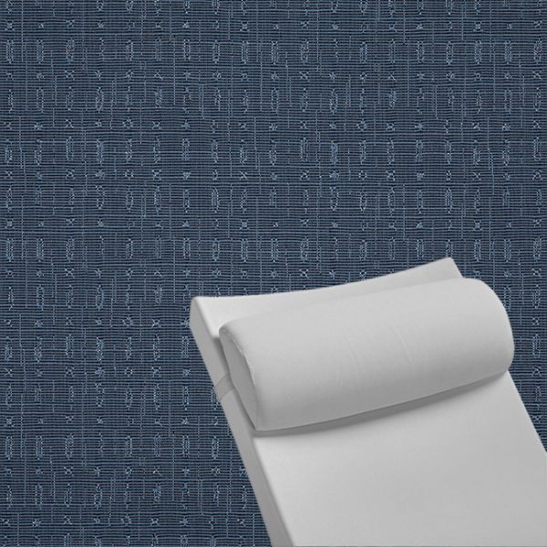 Contoured Outdoor Head Rest Pillow in Embrace Indigo  Sunbrella® Fabric