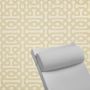 Contoured Outdoor Head Rest Pillow in Fretwork Flax Sunbrella® Fabric