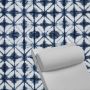 Contoured Outdoor Head Rest Pillow in Midori Indigo Sunbrella® Fabric