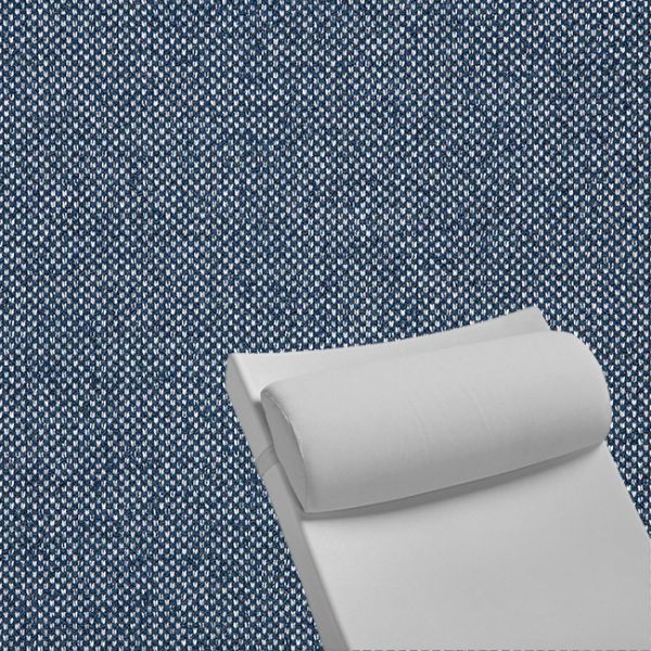 Contoured Outdoor Head Rest Pillow in Nurture Indigo Sunbrella® Fabric