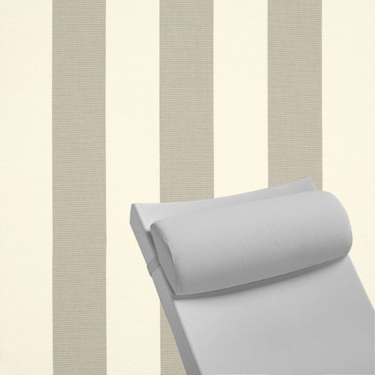 Contoured Outdoor Head Rest Pillow in Solona Seagull Sunbrella® Fabric