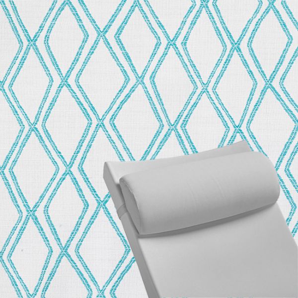 Contoured Outdoor Head Rest Pillow in Voyage Breeze Sunbrella® Fabric