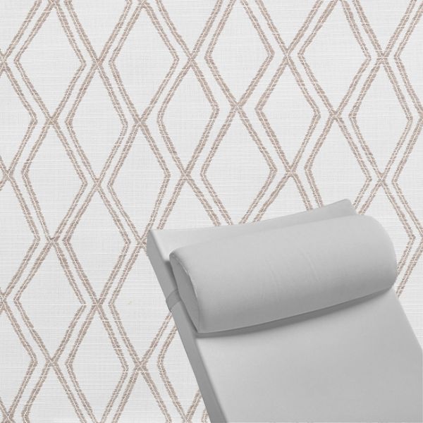 Contoured Outdoor Head Rest Pillow in Voyage Dune Sunbrella® Fabric