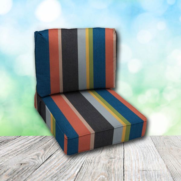 Deep Seating Patio Chair Cushions | Center Seam Style | Sunbrella