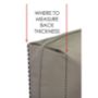 How to measure the thickness of the back cushion
