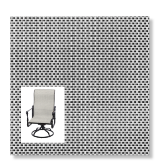 Twitchell Textilene Sunsure Denise Titanium Patio Chair Replacement Sling Fabric