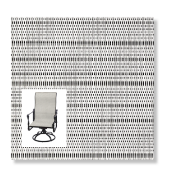 Twitchell Textilene Sunsure Stria Marble Patio Chair Replacement Sling Fabric