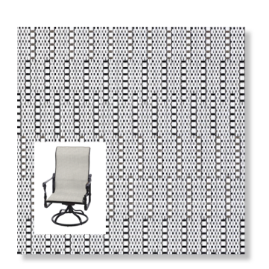 Twitchell Textilene Sunsure Trail Domino Patio Chair Replacement Sling Fabric