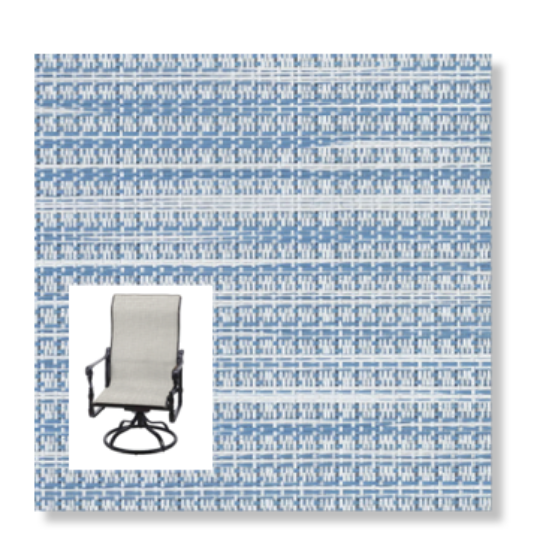 Twitchell Textilene Sunsure Tremor Iceberg Patio Chair Replacement Sling Fabric