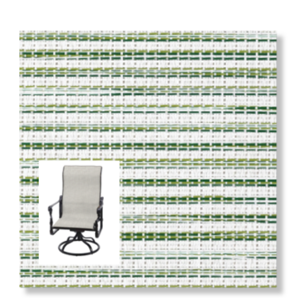 Twitchell Textilene Sunsure Tremor Emerald Patio Chair Replacement Sling Fabric