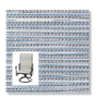 Twitchell Textilene Sunsure Tremor Steel Blue Patio Chair Replacement Sling Fabric