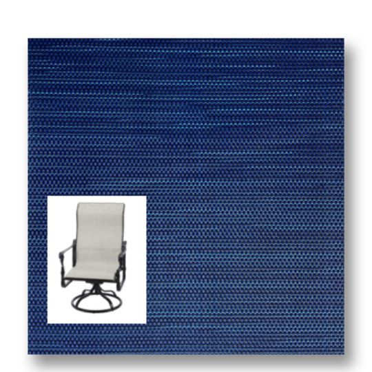 Twitchell Textilene Sunsure Azure Patio Chair Replacement Sling Fabric