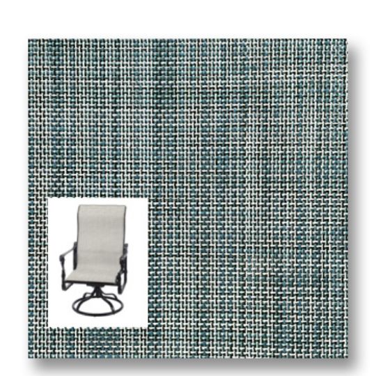Twitchell Textilene Sunsure Blue Lagoon Patio Chair Replacement Sling Fabric