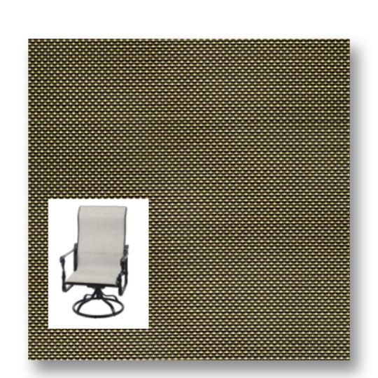 Twitchell Textilene Sunsure Brass Patio Chair Replacement Sling Fabric