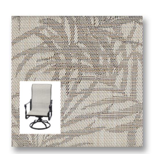 Twitchell Textilene Sunsure Brown Bamboo Patio Chair Replacement Sling Fabric