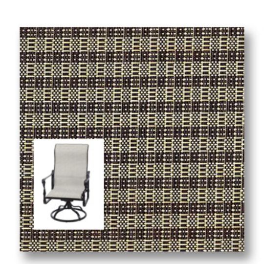 Twitchell Textilene Sunsure Cafe Latte Patio Chair Replacement Sling Fabric