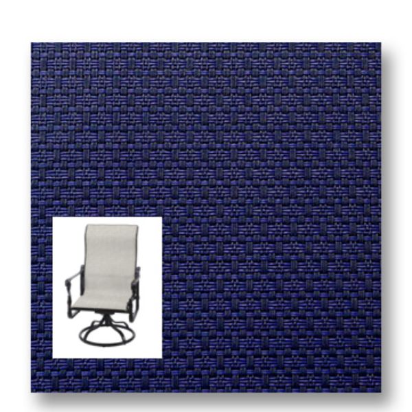 Twitchell Textilene Sunsure Dark Blue Patio Chair Replacement Sling Fabric