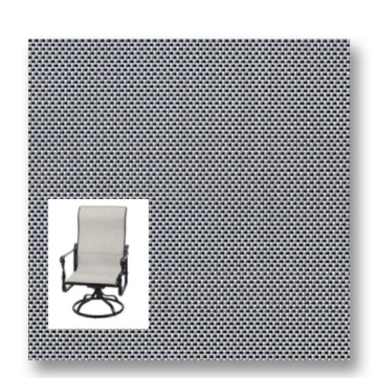 Twitchell Textilene Sunsure Dense Titanium Patio Chair Replacement Sling Fabric