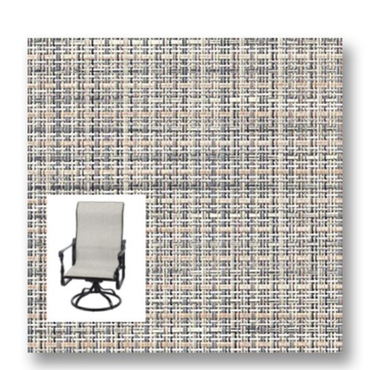 Twitchell Textilene Sunsure Jaunt Smoke Patio Chair Replacement Sling Fabric