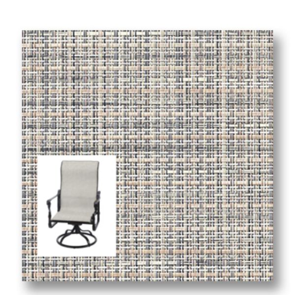Twitchell Textilene Sunsure Jaunt Smoke Patio Chair Replacement Sling Fabric