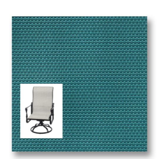 Twitchell Textilene Sunsure Mayan Teal Patio Chair Replacement Sling Fabric