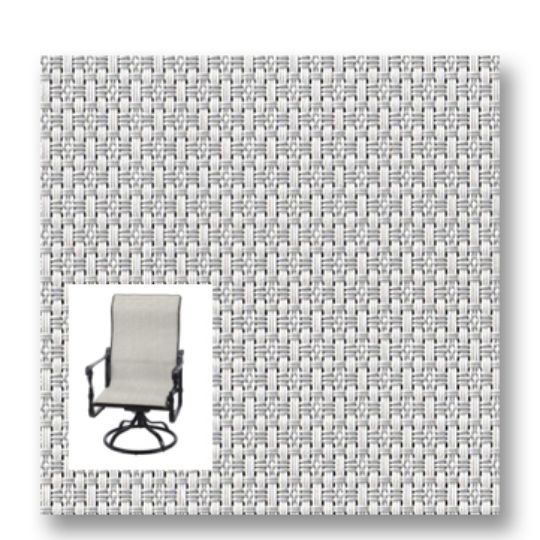 Twitchell Textilene Sunsure Patio Grey Patio Chair Replacement Sling Fabric