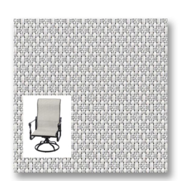 Twitchell Textilene Sunsure Patio Grey Patio Chair Replacement Sling Fabric
