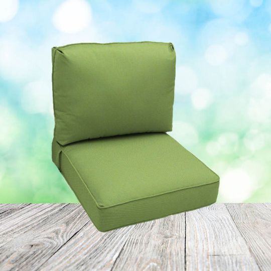 Deep Seating Patio Chair Cushions | Center Seam Style | Sunbrella