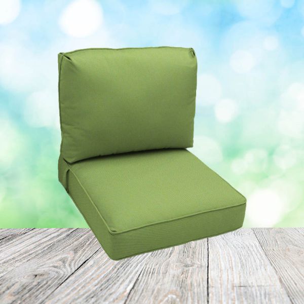 Deep Seating Patio Chair Cushions | Center Seam Style | Sunbrella