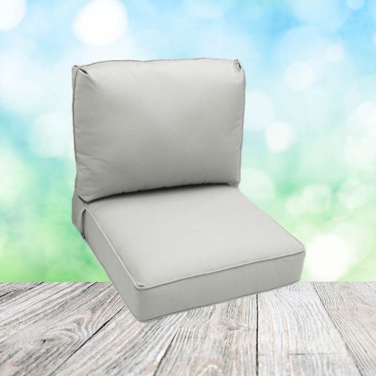 Deep Seating Patio Chair Cushions | Center Seam Style | Sunbrella