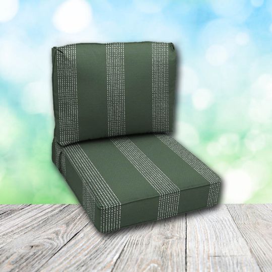Deep Seating Patio Chair Cushions | Center Seam Style | Sunbrella