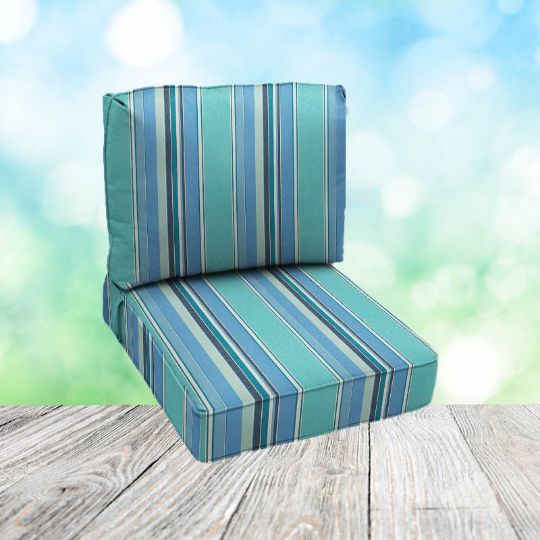Deep Seating Patio Chair Cushions | Center Seam Style | Sunbrella