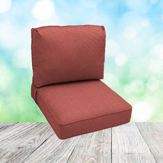 Deep Seating Patio Chair Cushions | Center Seam Style | Sunbrella