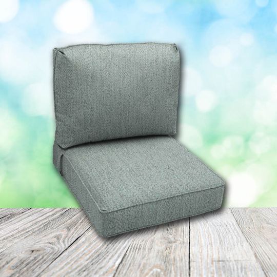 Deep Seating Patio Chair Cushions | Center Seam Style | Sunbrella