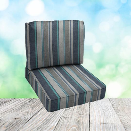 Deep Seating Patio Chair Cushions | Center Seam Style | Sunbrella