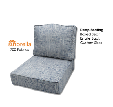 Show products in category Deep Seat Estate Back Cushions Sunbrella Fabrics Picture for category Deep Seat Estate Back Cushions Sunbrella Fabrics