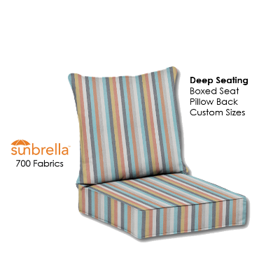 Show products in category Deep Seat Pillow Back Style Outdoor Cushions Sunbrella Fabrics Picture for category Deep Seat Pillow Back Style Outdoor Cushions Sunbrella Fabrics