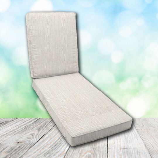 Boxed Chaise Lounge Cushion in Sunbrella Fabric by Cascadia Outdoor Cushions