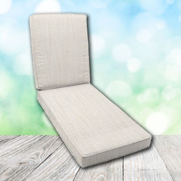 Boxed Chaise Lounge Cushion in Sunbrella Fabric by Cascadia Outdoor Cushions